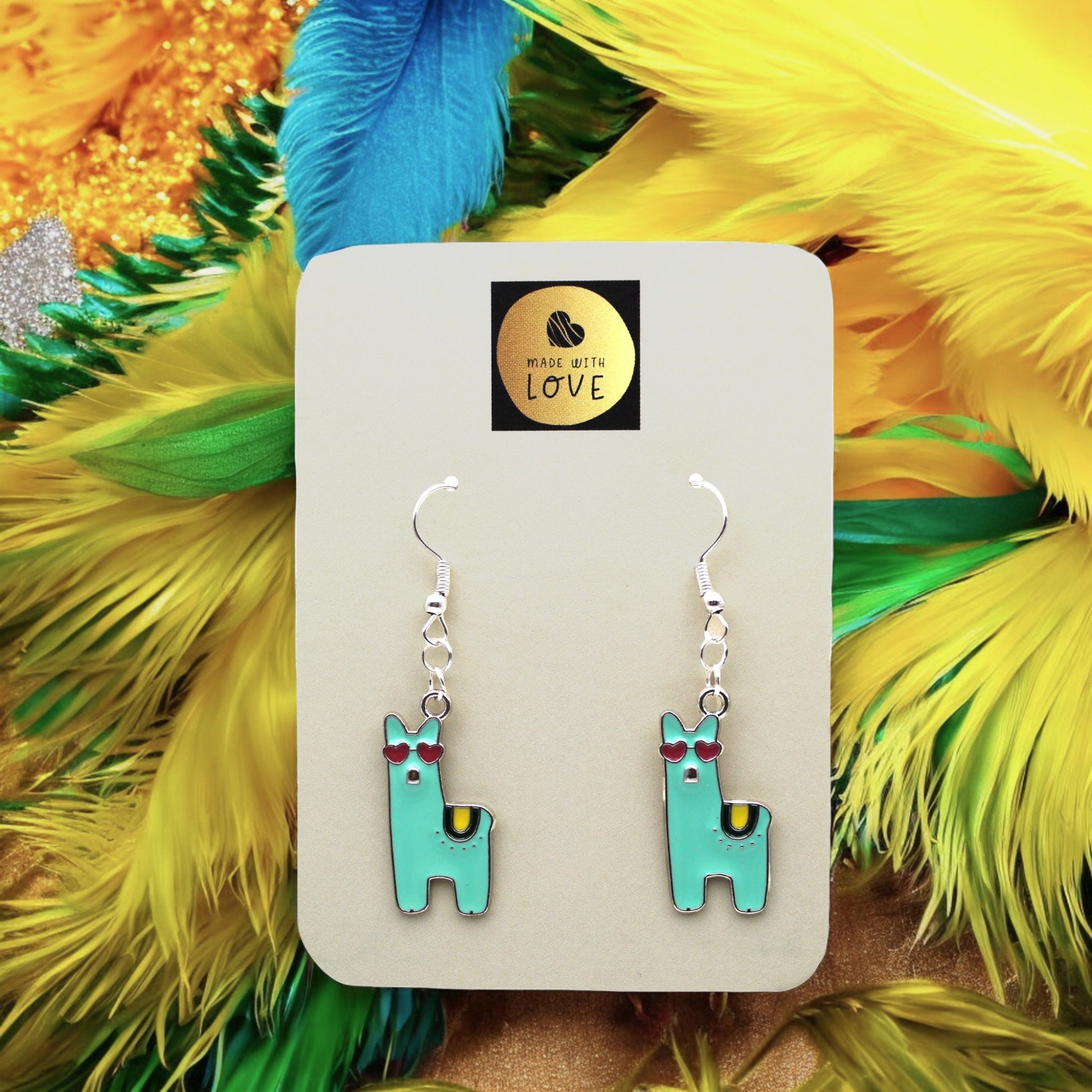 These Pretty Things Charmed Collection Large Green Alpaca Hook Earrings