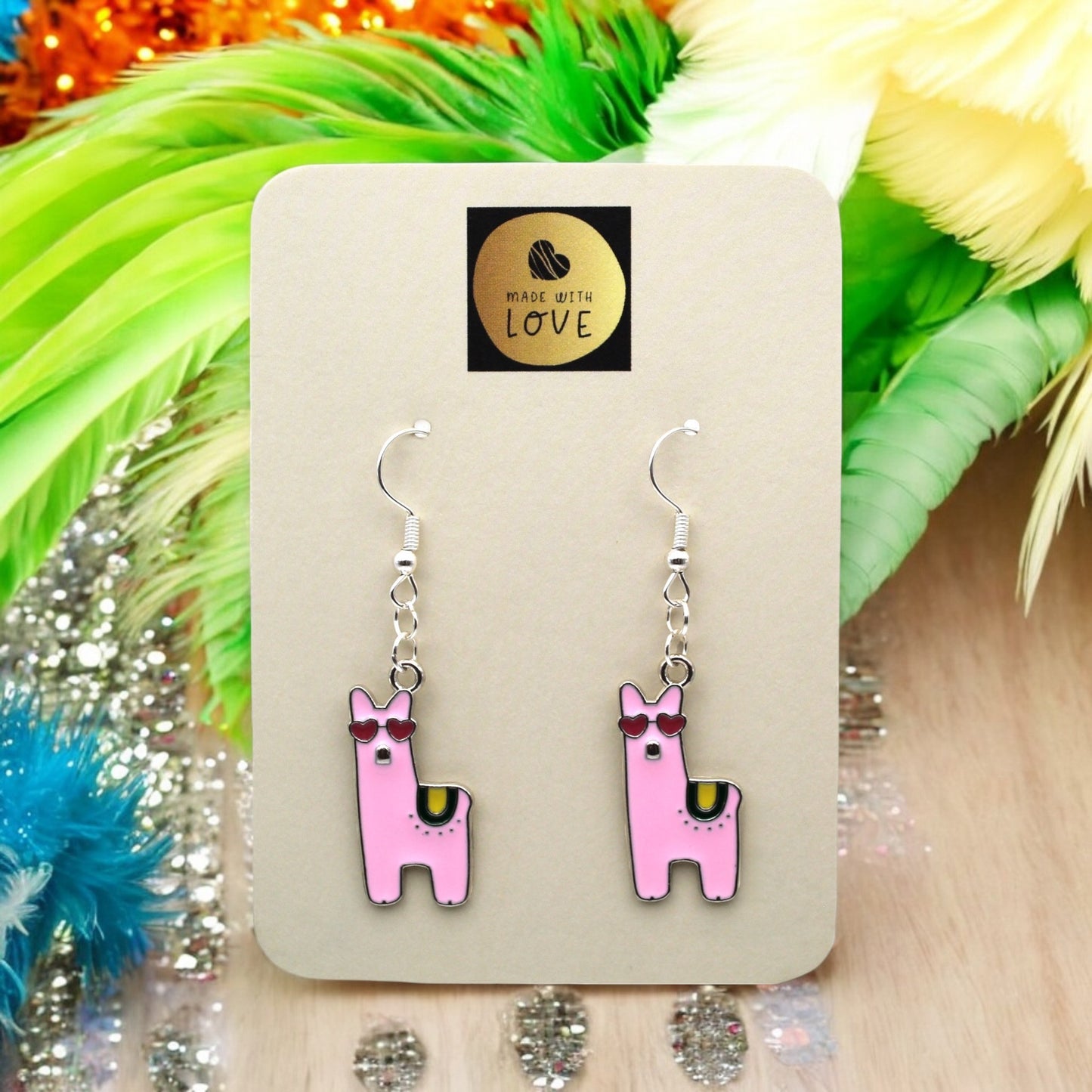 These Pretty Things Charmed Collection Alpaca Pink Large Hook Earrings