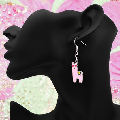 These Pretty Things Charmed Collection Alpaca Pink Large Hook Earrings