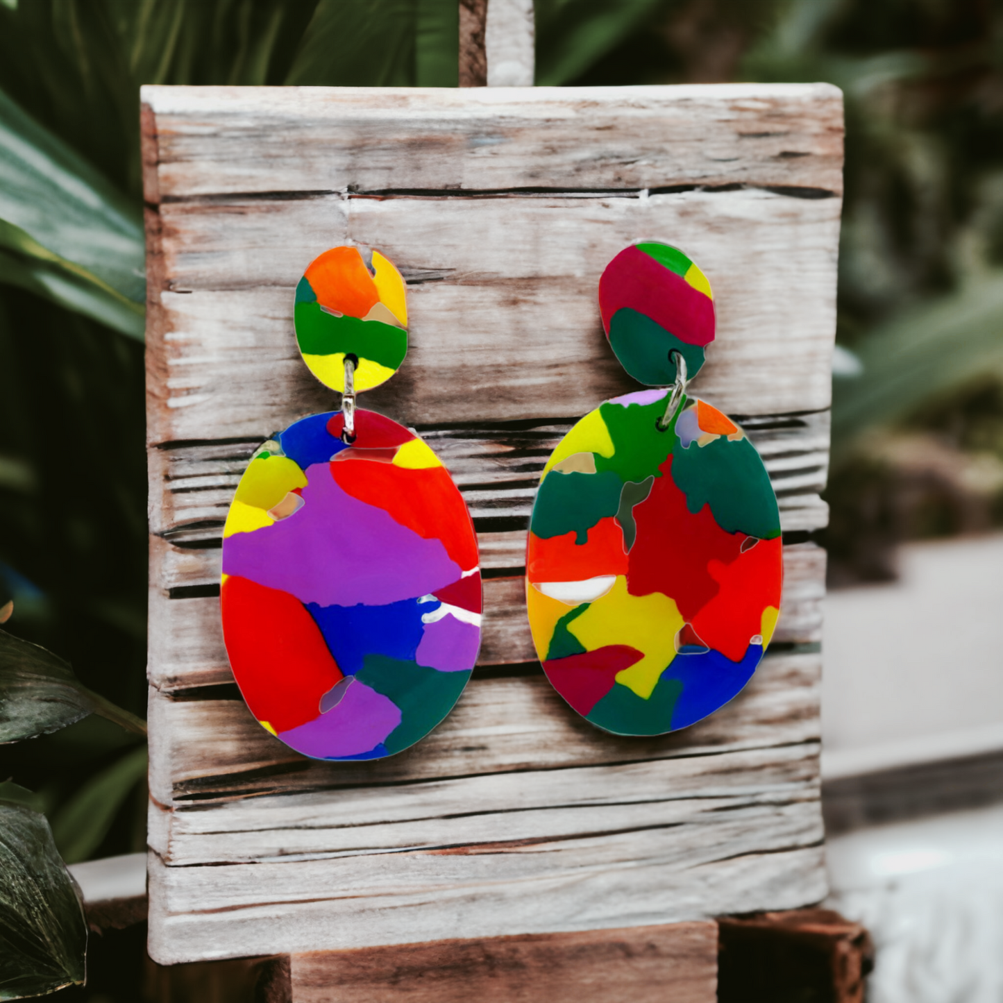 These Pretty Things Club Tropicana Collection Large Oval Post Earrings