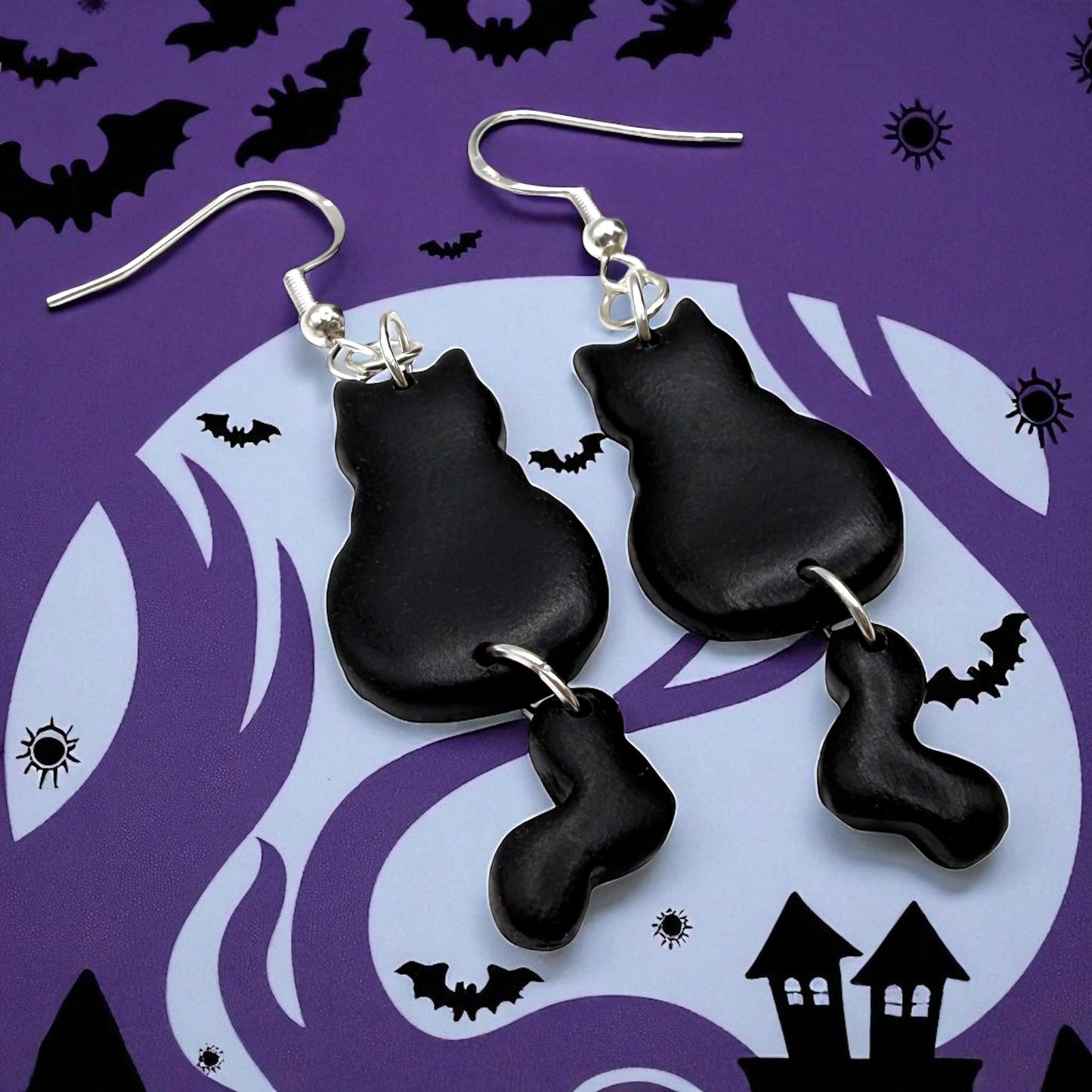 These Pretty Things Halloween Black Cat Earrings