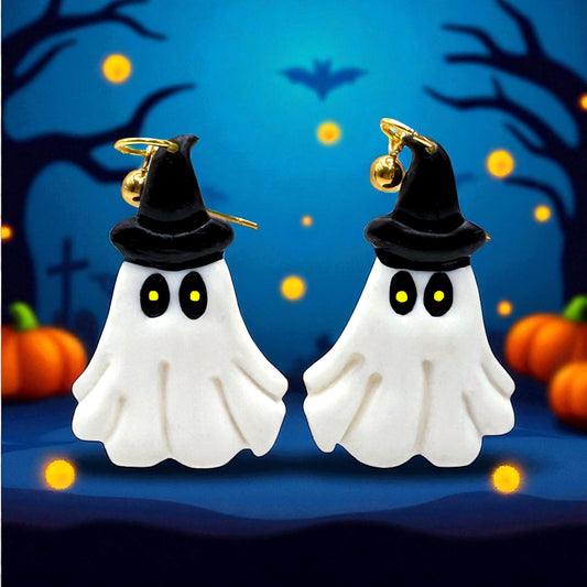 These Pretty Things Halloween Ghost With Witches Hat