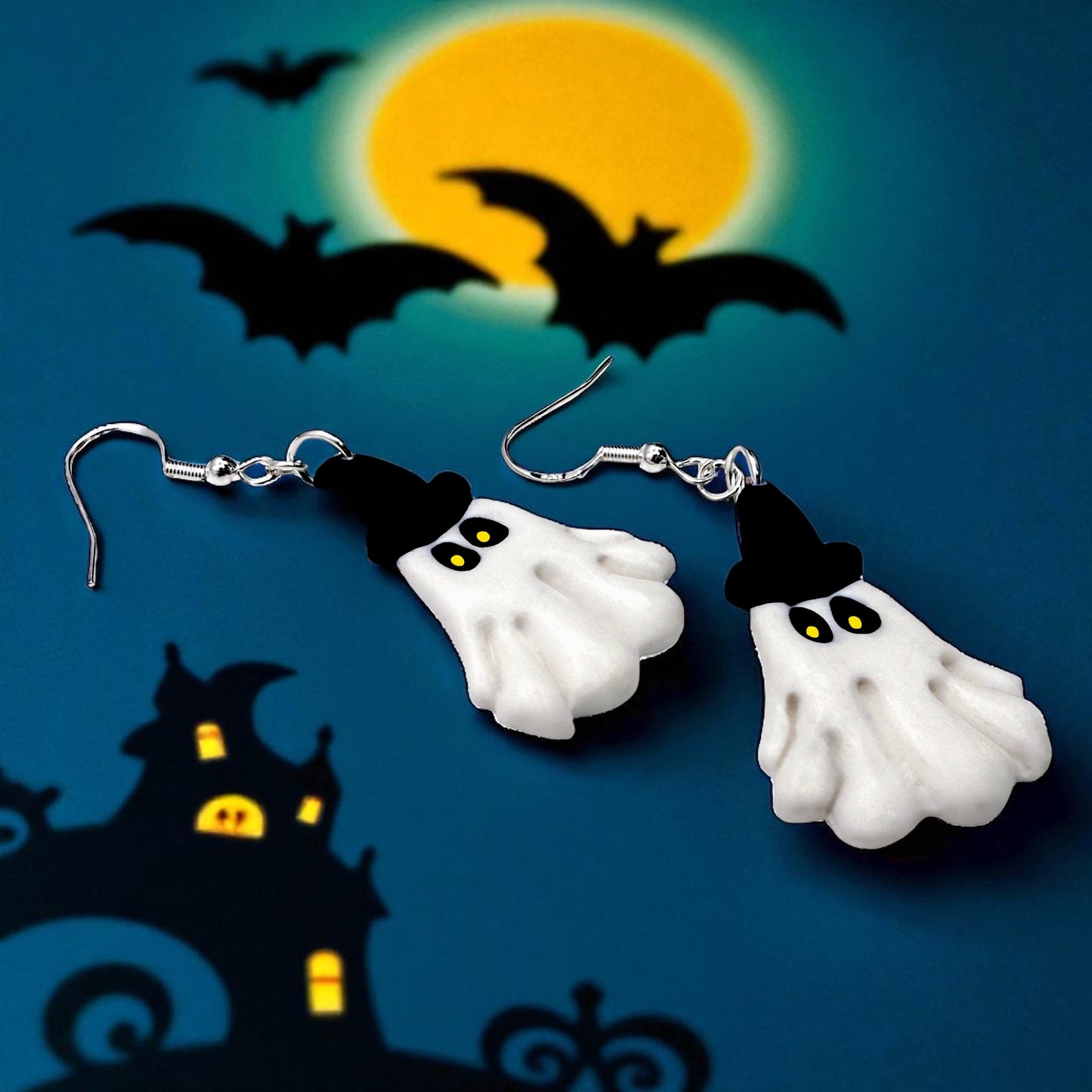 These Pretty Things Halloween Ghost With Witches Hat