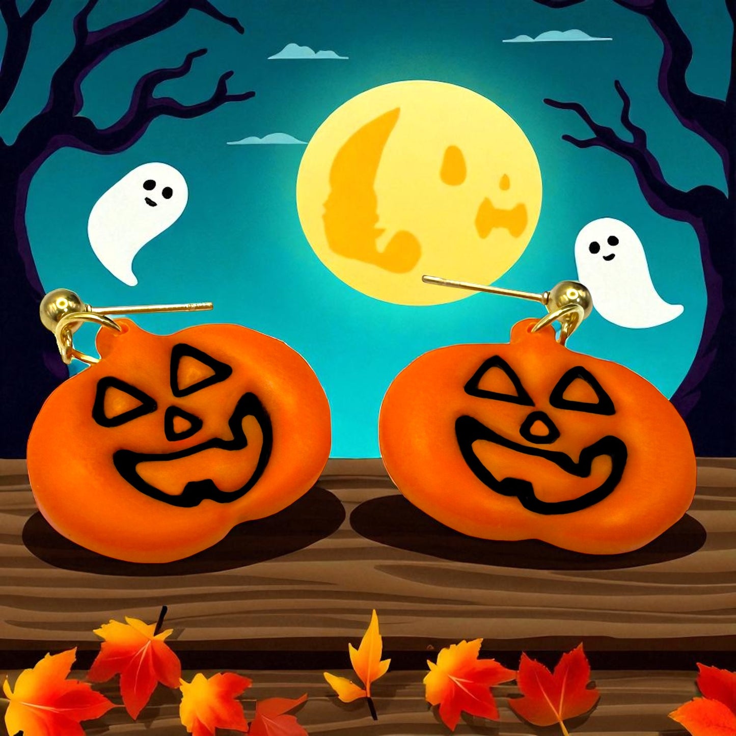 These Pretty Things Halloween Pumpkin Earrings