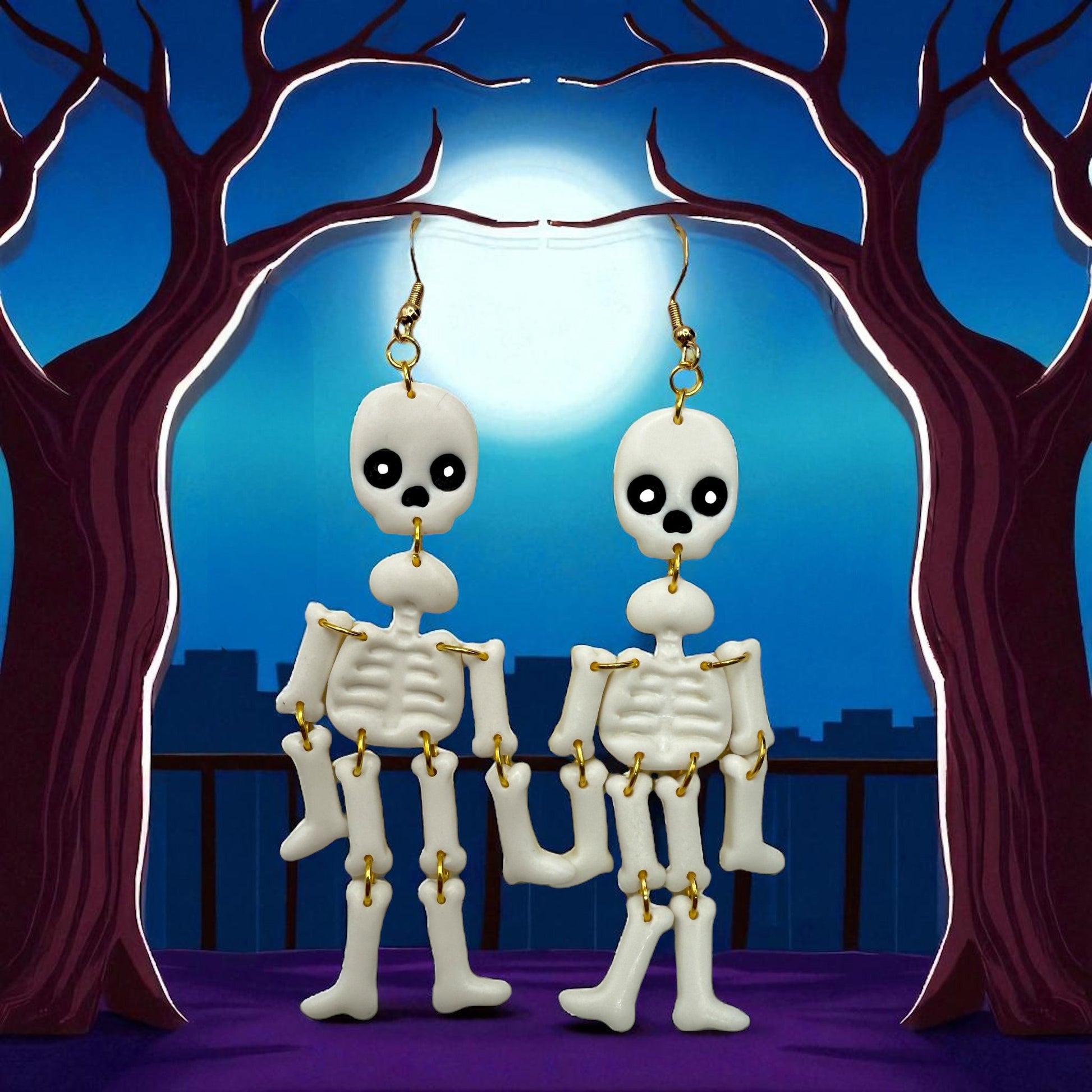 These Pretty Things Halloween Skeleton Earrings