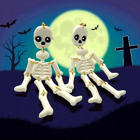 These Pretty Things Halloween Skeleton Earrings