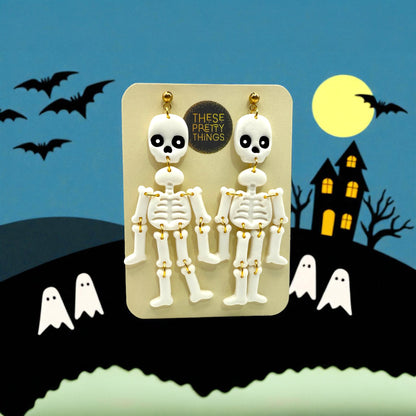 These Pretty Things Halloween Skeleton Earrings