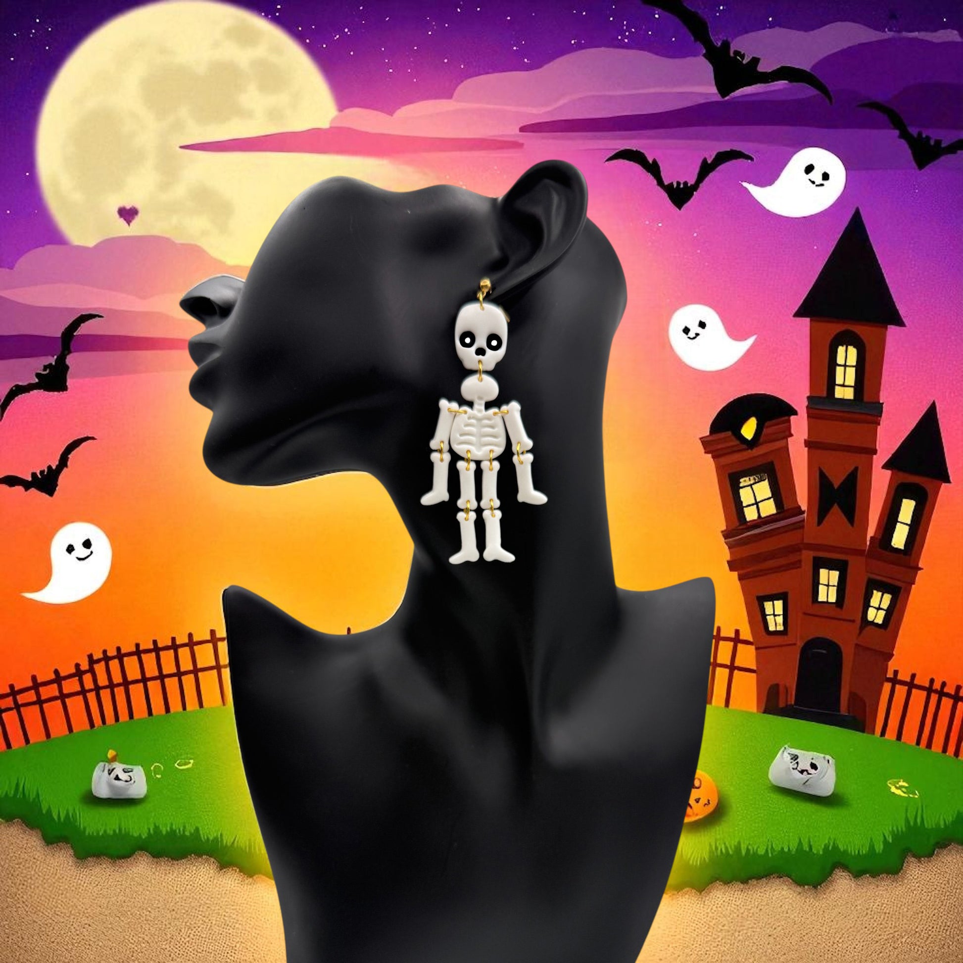 These Pretty Things Halloween Skeleton Earrings