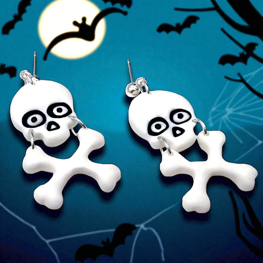 These Pretty Things Halloween Skull & Crossbones Earrings