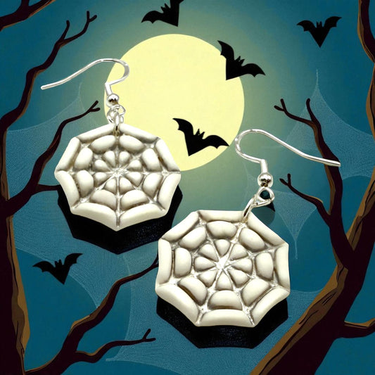 These Pretty Things Halloween Spiders Web Earrings