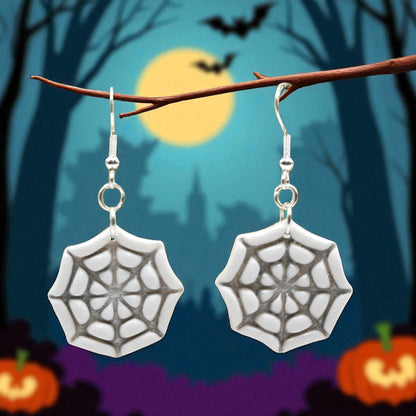 These Pretty Things Halloween Spiders Web Earrings