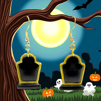 These Pretty Things Halloween Tombstone Earrings