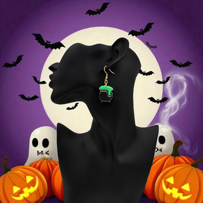 These Pretty Things Halloween Witches Cauldron Earrings