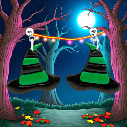 These Pretty Things Halloween Witches Hat Earrings