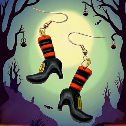 These Pretty Things Halloween Witches Shoes & Socks Earrings