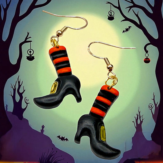 These Pretty Things Halloween Witches Shoes & Socks Earrings