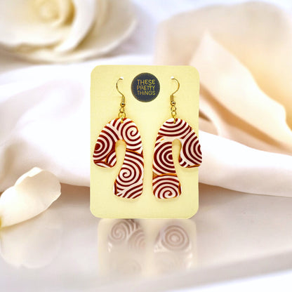 Aurum Helix Freeform Arch Earrings