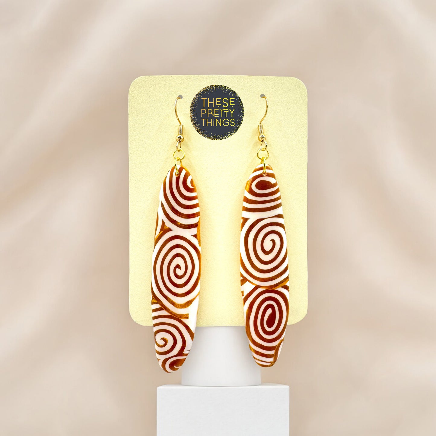 Aurum Helix Long Oval Earrings