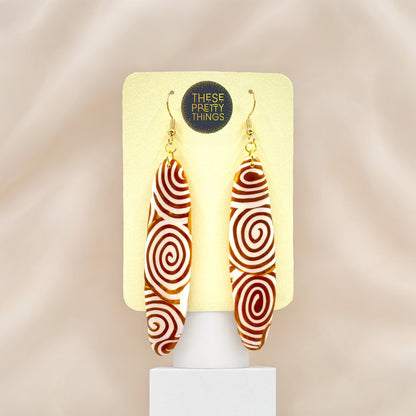 Aurum Helix Long Oval Earrings