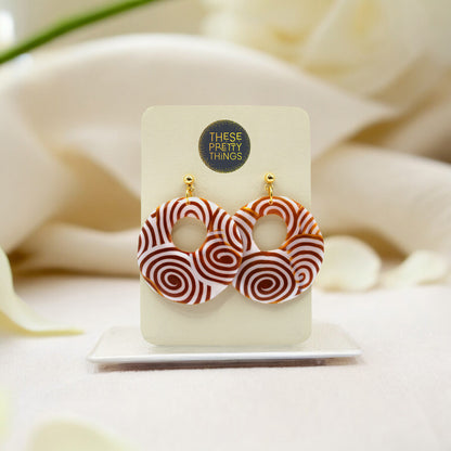 Aurum Helix Offset Open Circle Earrings