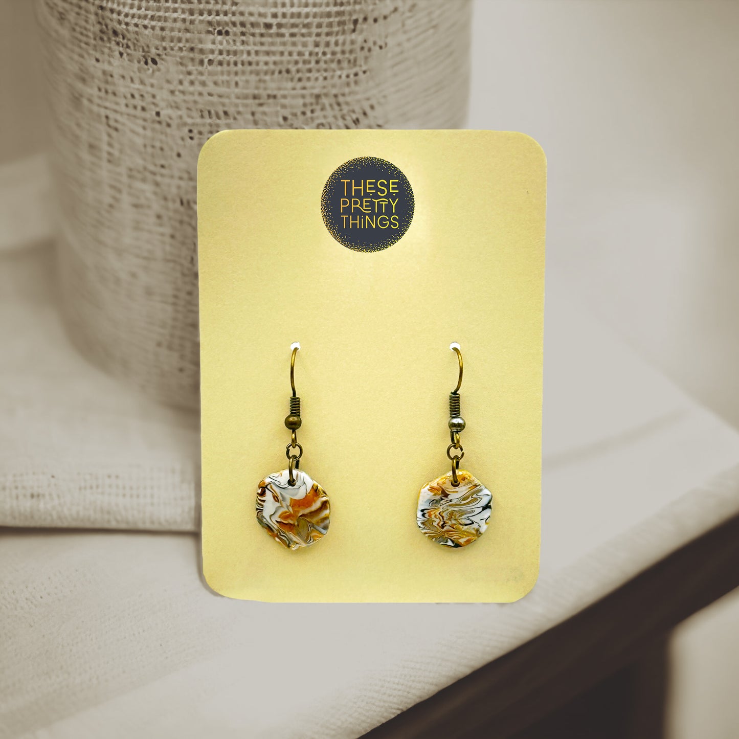 These Pretty Things Azura Collection Extra Small Hexagon Hook Earrings