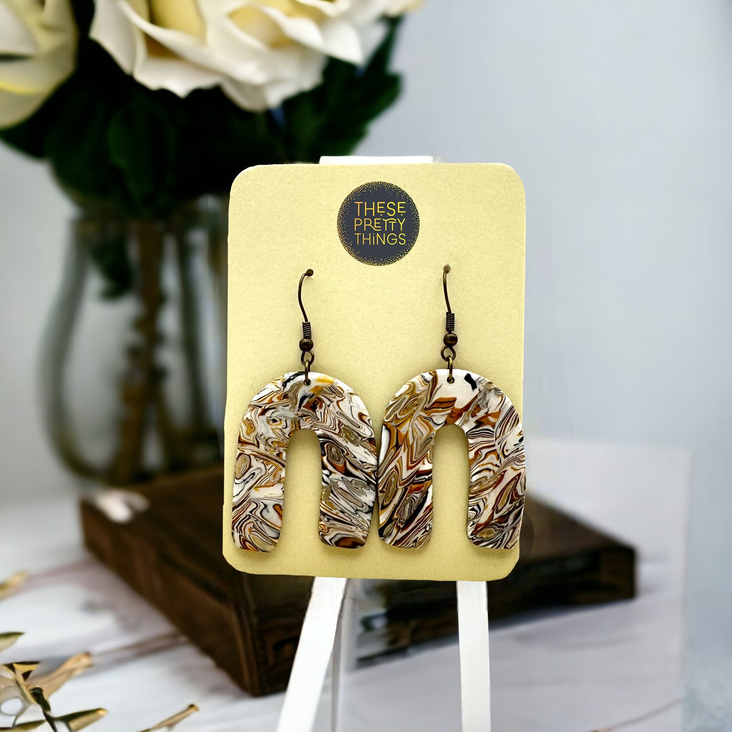 Made With Love Azura Collection Large Arch Hook Earrings