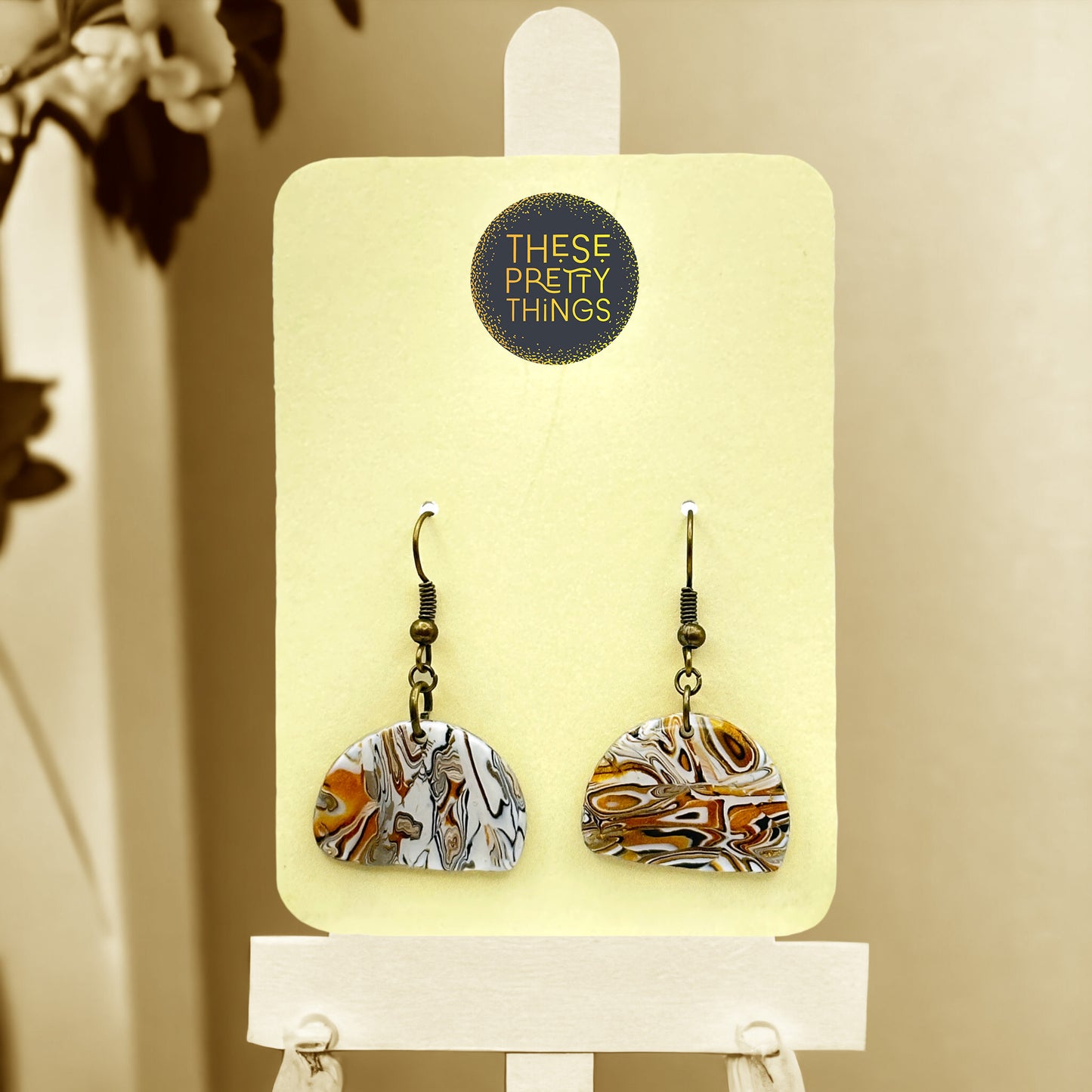 These Pretty Things Azura Collection Small Semi Circle Hook Earrings