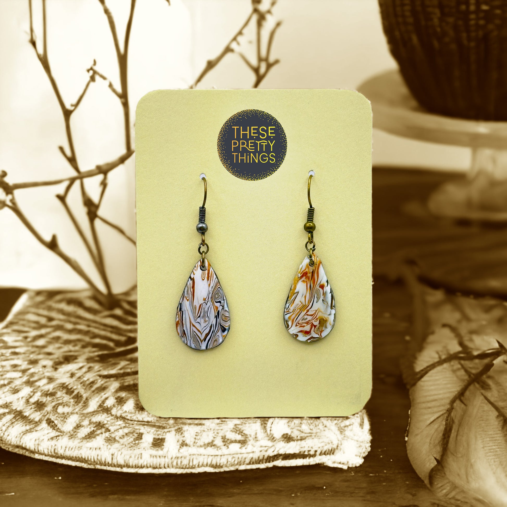 These Pretty Things Azura Collection Small Teardrop Hook Earrings