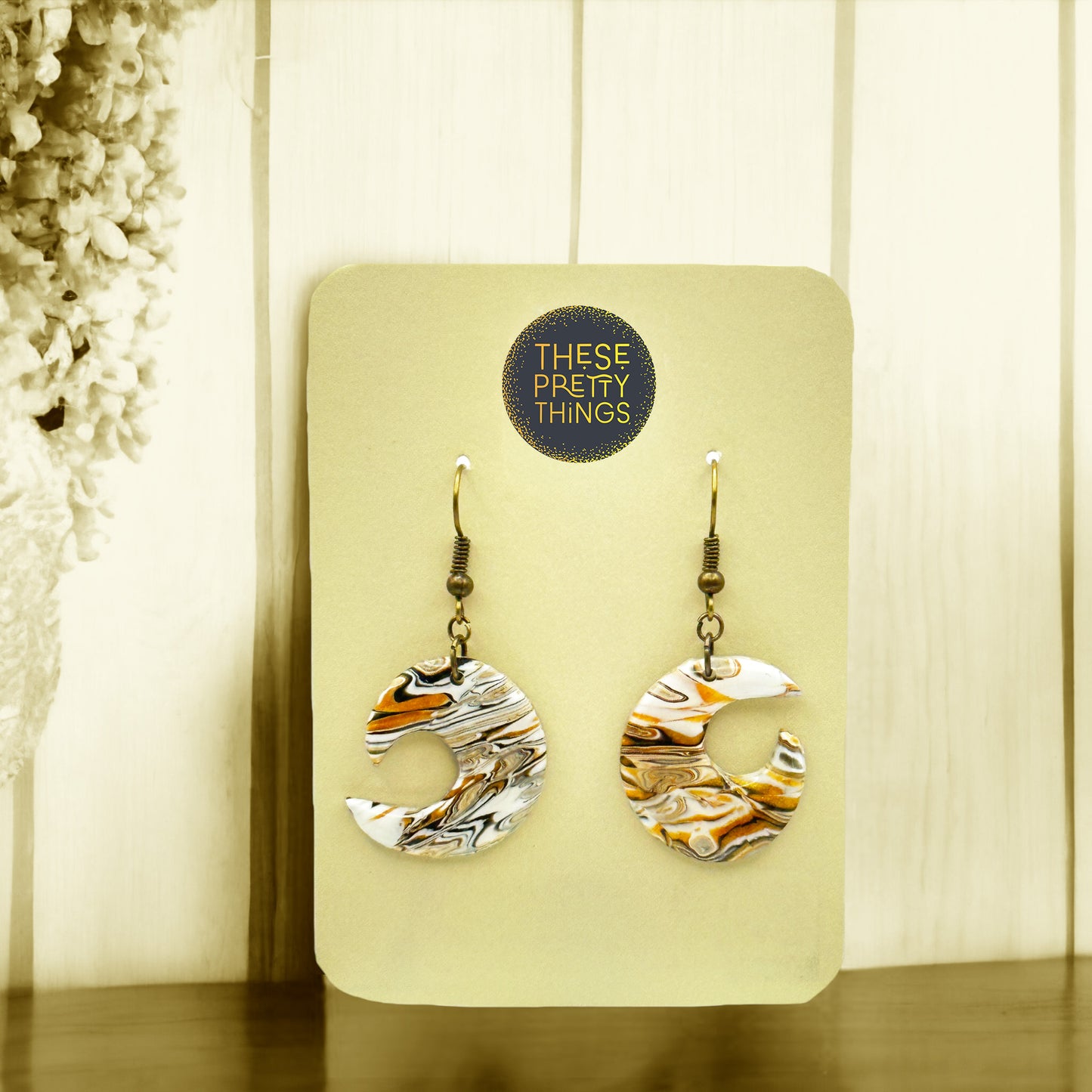 These Pretty Things Azura Collection Small Ying & Yang Hook Earrings