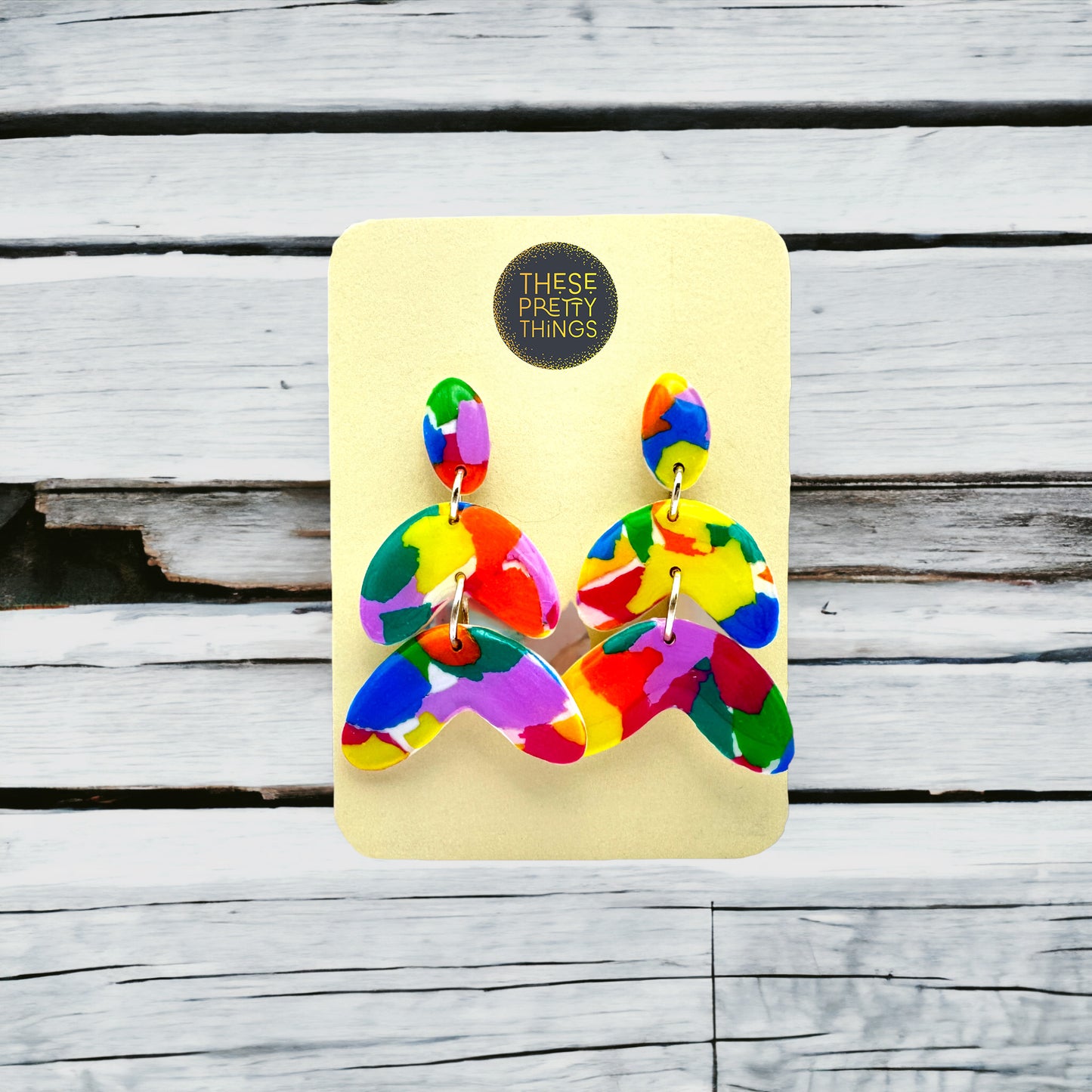 🍹 Club Tropicana 3 Tier Drop Earrings