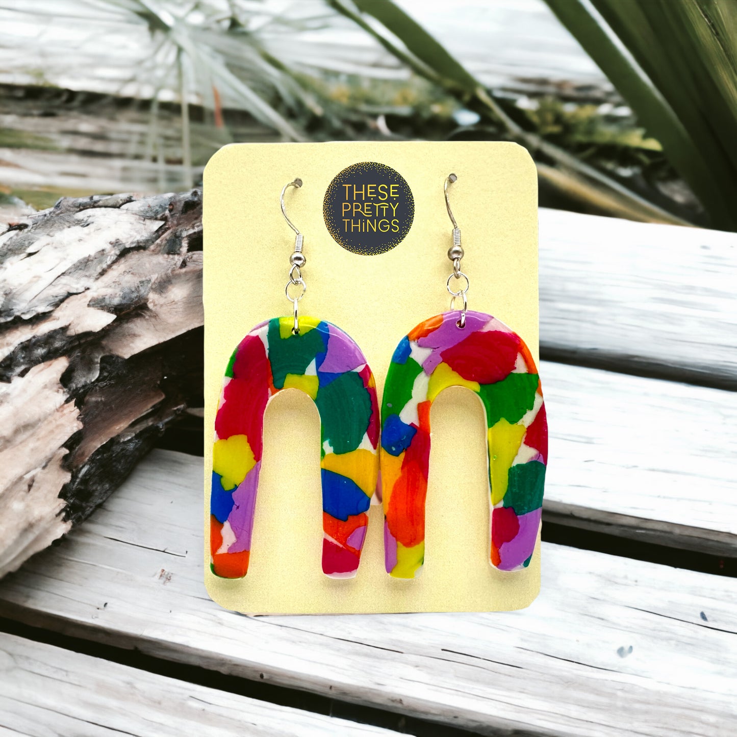🍹 Club Tropicana Long Arch Earrings