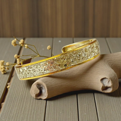 Aurelian Crystal Gold Bangle